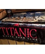 White Star Line RMS Titanic 50&quot; x 60&quot; Coral Fleece Throw Blanket - £37.32 GBP