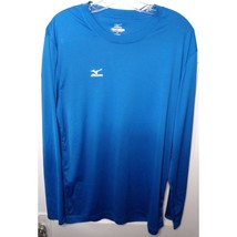Mizuno DryLite Men&#39;s Small Long Sleeve Crew Neck Blue Lightweight Shirt - $11.99