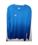 Mizuno DryLite Men&#39;s Small Long Sleeve Crew Neck Blue Lightweight Shirt - $16.39 CAD