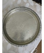 Moroccan silver tray, antique, hand engraved, metal work - $499.00