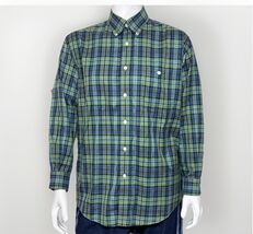 Orvis Plaid Shirt Mens Large Green Cotton Long Sleeve Button Down Vintag... - $26.86