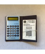 Vintage Toshiba Calculator LC-825 with Case &amp; Manual - £9.38 GBP