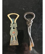 Vintage Bottle Opener from Israel ,Brass tie Bottle Opener, Silver Plate... - $38.08 CAD