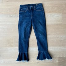 Blank NYC Ruffle Raw Hem Skinny Jeans sz 27 EUC - £22.92 GBP