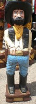 4&#39; OLD WEST COWBOY BOSS Wooden Sculpture Gallagher 4 ft Cigar Store Indian Style - £790.57 GBP