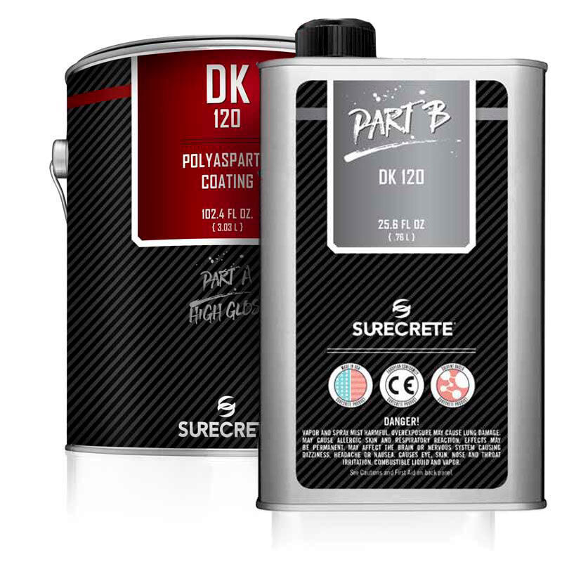 Concrete Sealer DK 120 High Gloss. Polyaspartic Fast Dry Top Concrete Floor - $231.25