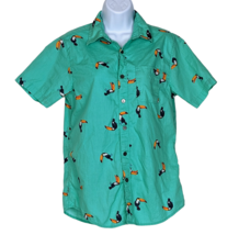 Ocean Current Men&#39;s Size S Toucan Print Shirt Tropical Green - £13.25 GBP