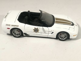 Maisto 1:18 Echelle 2001 Chevrolet Corvette Z06 Hwy État Trooper Modèle Moulé - £28.29 GBP