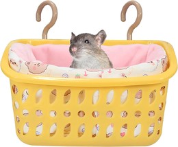 Rat Hammock Hanging Basket Warm Bed for Hamster, Sugar Glider, Rat ( yellow) - £31.17 GBP