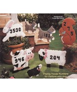 Plastic Canvas Animal House Numbers Barnyard Cat Squirrel Cow Lamb Bunny... - £10.29 GBP