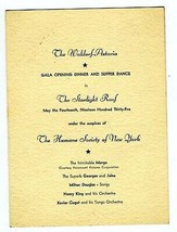Waldorf Astoria Starlight Roof Gala Opening Menu May 14, 1935 Humane Society - £163.31 GBP