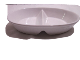 Westland Divided Dish Bowl Japan White Microwave Oven Dishwasher Safe Ca... - $10.99