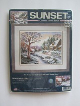 Sunset Dimensions Winter Outing Counted Cross Stitch Kit #13691 2001 - $35.00