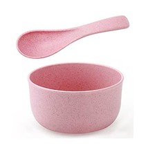 Unbreakable Eco Friendly Healthy Wheat Straw Dinner Party Home Bowl Set with Spo - £8.77 GBP