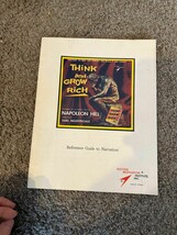 VTG 1960&#39;s Think and Grow Rich Napoleon Hill Reference Guide Narration workbook - £14.70 GBP