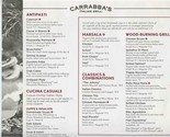 Carrabba&#39;s Italian Grill Menu Tennessee 2012 - £14.21 GBP