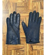 Vtg 50s Van Raalte Black Genuine Deerskin Made USA Pat Pending Leather G... - £19.35 GBP