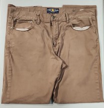 Men&#39;s Lucky Brand 121 Heritage Slim Brown Pants Size 38x32 - £26.50 GBP
