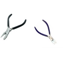 Half Nose Nylon Jaw Pliers 4-3/4&quot; Flat Round Scratch Free Jewelry Bead Work Kit  - £26.37 GBP