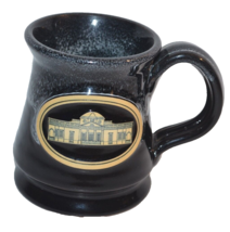 Deneen Pottery 2018 USA Hand Thrown Black Monticello Thomas Jefferson Mug - £22.55 GBP