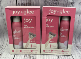Joy + Glee Womens Shave Kit w/1 Razor 2 Cartridges 1 Shave Mousse Gift Set x 2 - £10.45 GBP