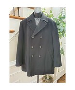 ST. John&#39;s Bay Men Black Wool Long Sleeve Double Breasted Pea Coat Size ... - $106.96 CAD