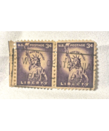 Rare US 3 Cent Liberty Used Purple Lady Statue Of Liberty-Lot of 2 - €60,73 EUR