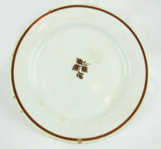 Antique 1880s Anthony Shaw Copper Tea Leaf Stone China 8&quot; Dinner Plate Ironstone - $9.99