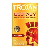 Trojan Ecstasy Ultra Ribbed (10) - £13.59 GBP