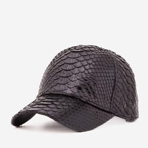 Boss Black Python Leather Cap image 10