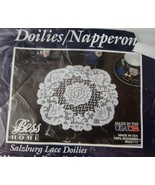 Salzburg Lace Doilies 2 in Set 9&quot; Round White 100% Polyester Made In USA... - $122.94 MXN