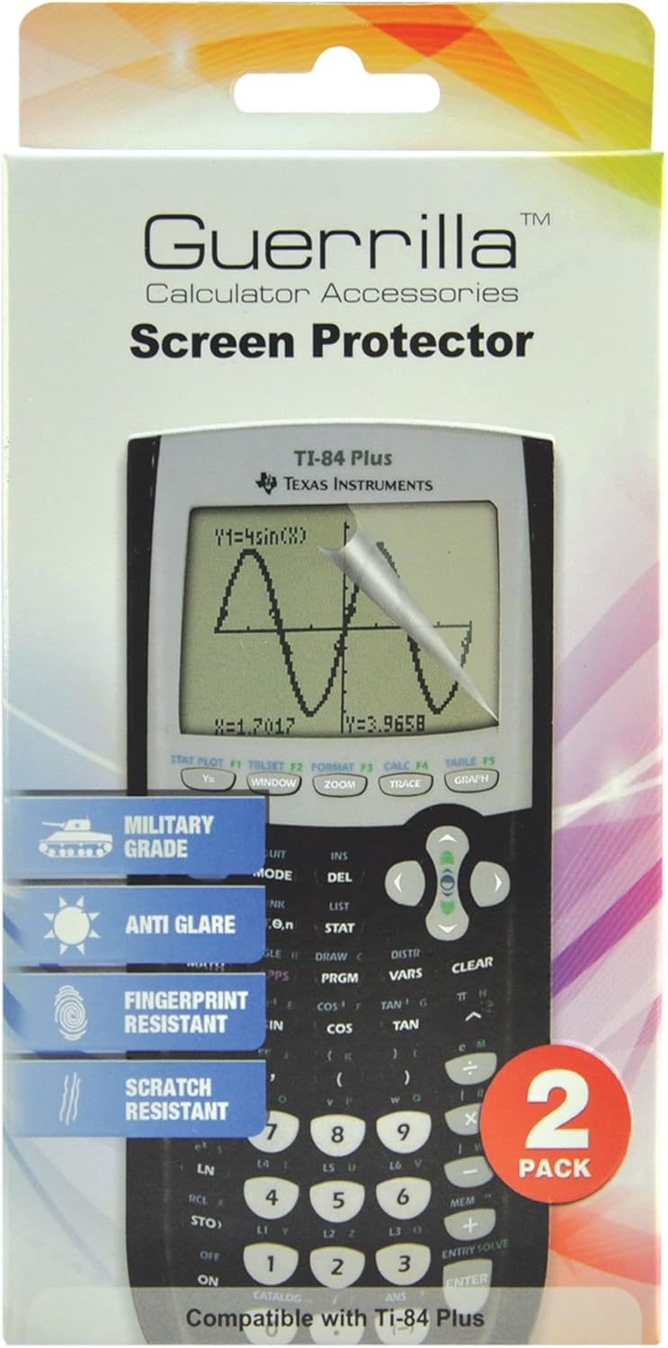 Guerrilla Ti84Sp Military Grade Screen Protector 2- Pack For Texas Instr... - $33.99