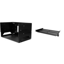 StarTech.com 2-Post 8U Open Frame Wall Mount Network Rack with Built-in Shelf, W - £172.46 GBP