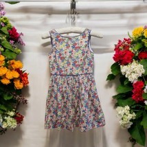 POLO Ralph Lauren Girls Dress 10 Floral Sleeveless Knee Fit &amp; Flare Line... - $22.72