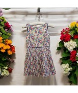 POLO Ralph Lauren Girls Dress 10 Floral Sleeveless Knee Fit &amp; Flare Line... - $22.72