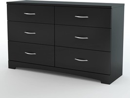 6 Drawer Storage Dresser Wood Bedroom Contemporary Modern Furniture Clothes Toys - £297.41 GBP