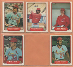 1982 1983 1984 Fleer St Louis Cardinals Team Lot Keith Hernandez George Hendrick - £3.73 GBP