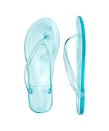 No Boundaries Women&#39;s Jelly Thong Beach Sandals Aqua Blue Size 6 - $289.13 MXN