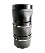 Metal Storage Tin Lot Of 3 Crafts Office Candles Creams New OB Silver Ri... - $34.82 CAD