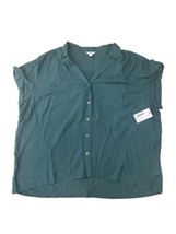 NEW Women’s Plus Size 2X Sonoma Goods for Life Green Rayon Lightweight Shirt - £11.28 GBP
