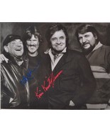 THE HIGHWAYMEN SIGNED PHOTO x2 - Willie Nelson &amp; Kris Kristofferson  w/coa - £282.50 GBP
