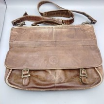 Mens Genuine Leather Vintage Laptop Messenger Briefcase Bag Satchel - $24.74