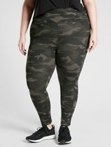 New Athleta Ultimate Stash Pocket Camo 7/8 Tight Pant Yoga Olive Sz 1X, 2X - £30.25 GBP