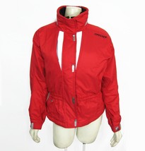 Spyder XLT Red Insulated Ski Jacket Hooded Multi Zip Pocket 8 Women Medium vtg - £78.85 GBP