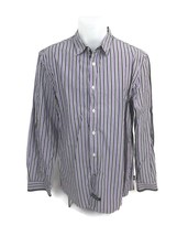 English Laundry Black Label Men&#39;s Striped Paisley Flip Cuff LS Shirt Size Large - £16.71 GBP