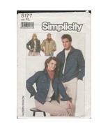 Simplicity 8177 Jean Jacket Pattern Unisex Size XL 42 44 Uncut 1980s - £11.55 GBP