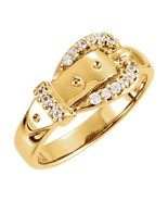18k Yellow Gold Belt Buckle Ring Unset Mounting - £890.59 GBP