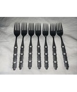 Set Of 7 VIOLA VOILA Salad Forks Oneida Community Stainless Flatware 6 3/4&quot; - $244.42 MXN