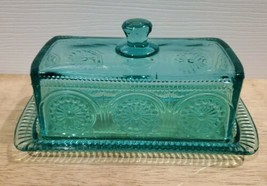 The Pioneer Woman - &quot;Adeline&quot; - Bluish Green Covered - Retro - Butter Dish  - £13.91 GBP
