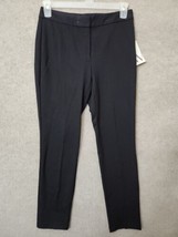 Worthington Ultra Stretch Ponte Knit Dress Pants Womens 4 Black Skinny Leg NEW - £19.25 GBP